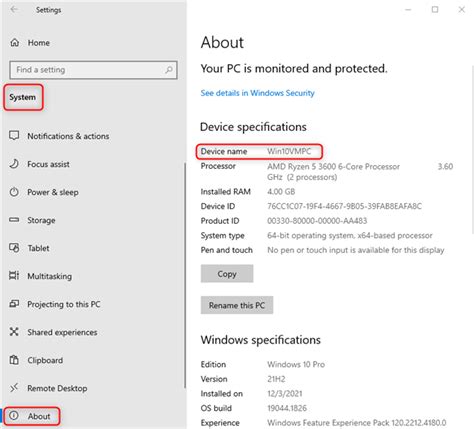 how to get device name in windows