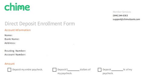 how to get direct deposit form chime