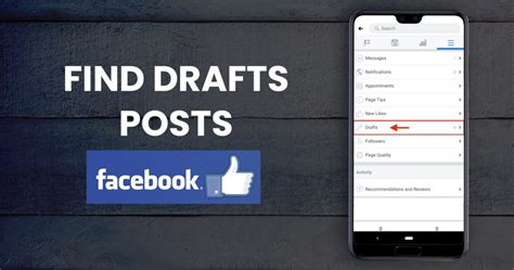 how to get drafts in facebook
