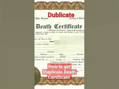 how to get duplicate death certificate from kmc