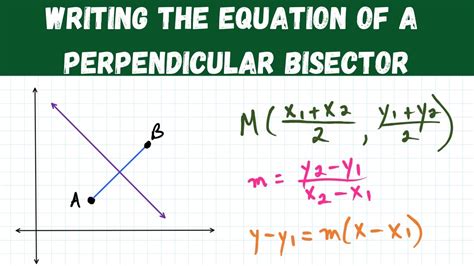 how to get equation of perpendicular bisector