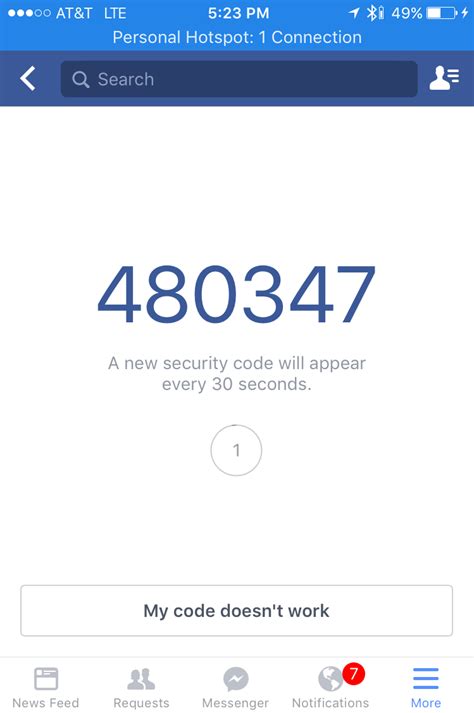 how to get facebook code generator on iphone