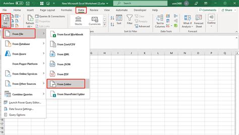 how to get file path in excel