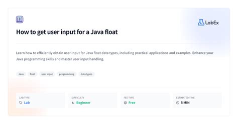 How To Get Float Input From User In Java