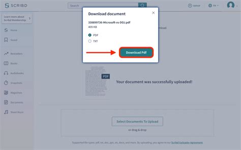 how to get free documents on scribd