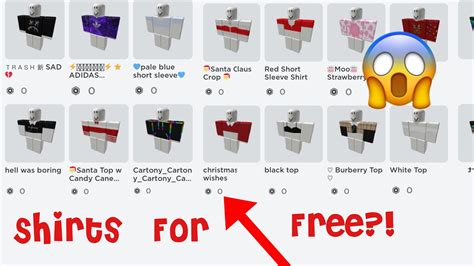 how to get free shirts in roblox 2024
