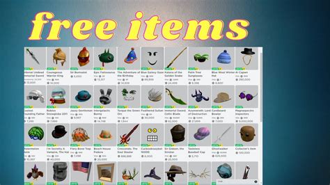 how to get free things for your avatar on roblox