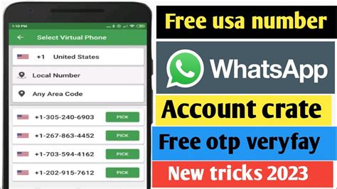 how to get free us number for whatsapp verification code