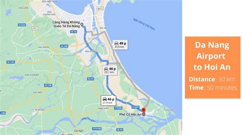 how to get from da nang airport to hoi an