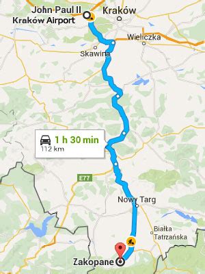 how to get from krakow airport to zakopane