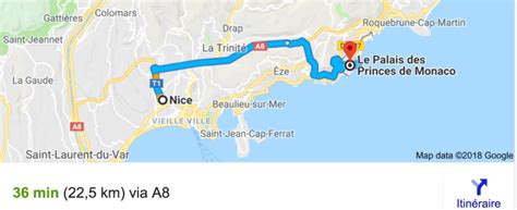 how to get from nice to monaco by car