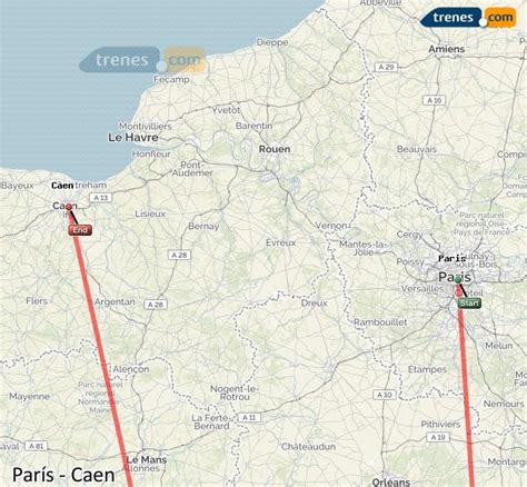 how to get from paris to caen by train
