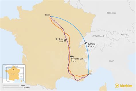 how to get from paris to nice flight
