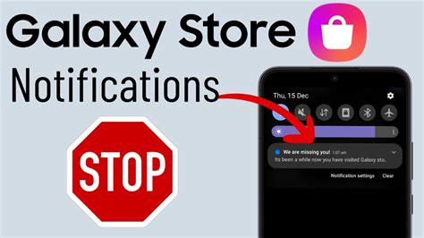 how to get galaxy store to stop sending notifications
