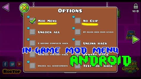 how to get gd mod menu