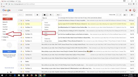 How To Get Gmail Trash Back