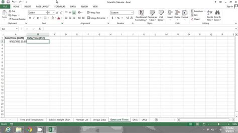 how to get gmt time in excel