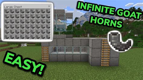 how to get goat horn in minecraft bedrock