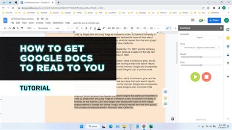 how to get google doc to read
