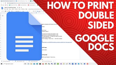 how to get google docs to print double sided