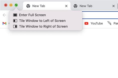 how to get google to open full screen on mac