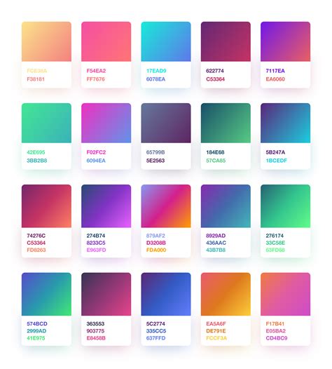 how to get gradient color code