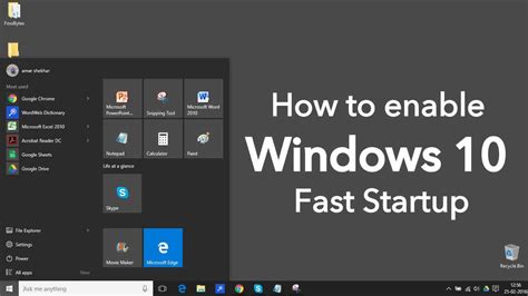 How to disable or enable Fast Startup in Windows 10