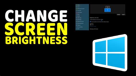 How To Adjust Screen Brightness In Windows 10 YouTube