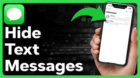 how to get hide text messages on iphone