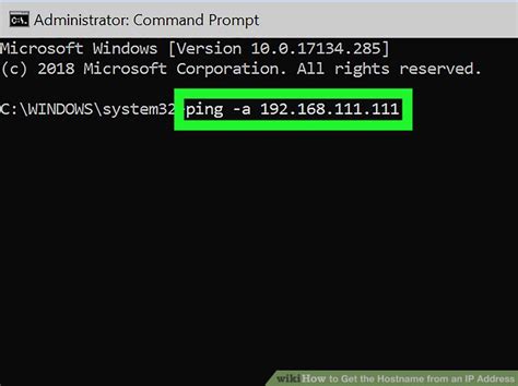 how to get hostname from ip address in cmd in windows