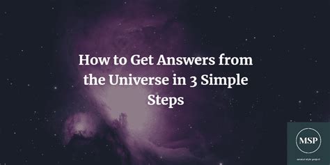 how to get immediate answers from the universe