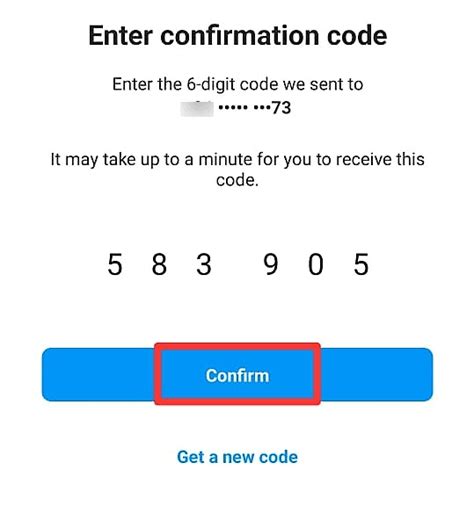 how to get instagram confirmation code