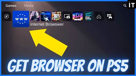 how to get internet browser on ps5