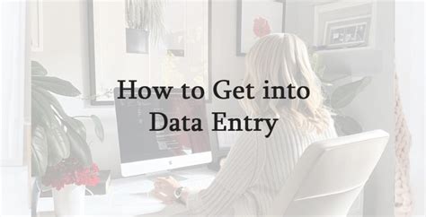 how to get into data entry