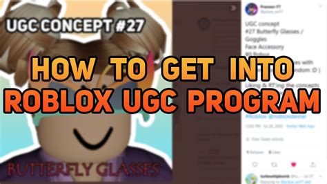how to get into the ugc program roblox