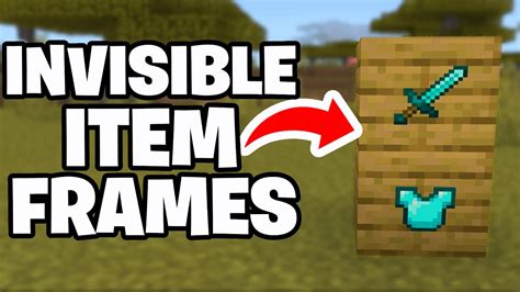 How To Get Invisible Item Frame In Minecraft Bedrock 1.17