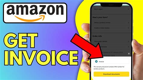 how to get invoice from amazon app iphone