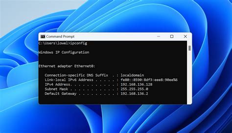 how to get ip address command line