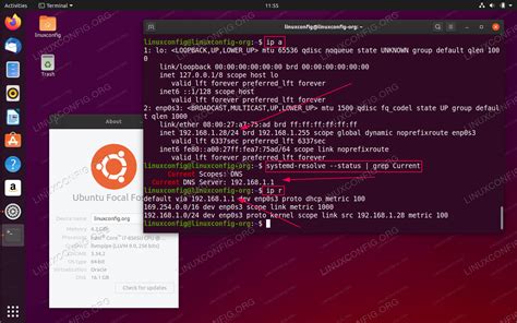 how to get ip address from command prompt ubuntu