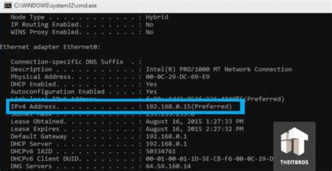 how to get ipv4 using cmd