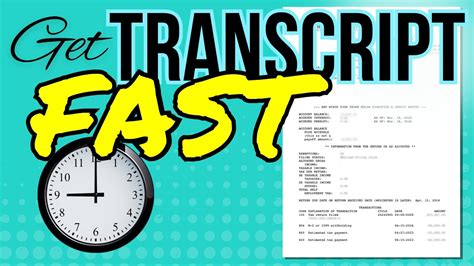 how to get irs transcript fast