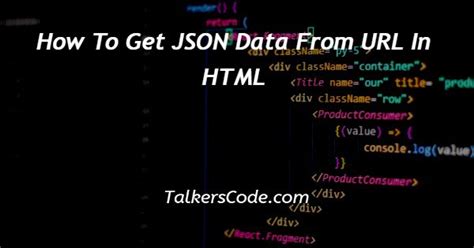 how to get json data from url in html