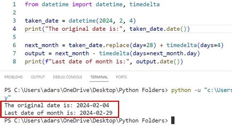 how to get last day of current month in python