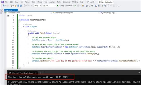 how to get last day of month in c#