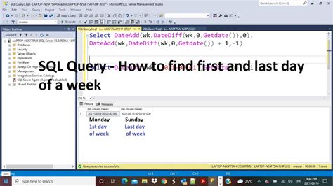 how to get last day of week in sql