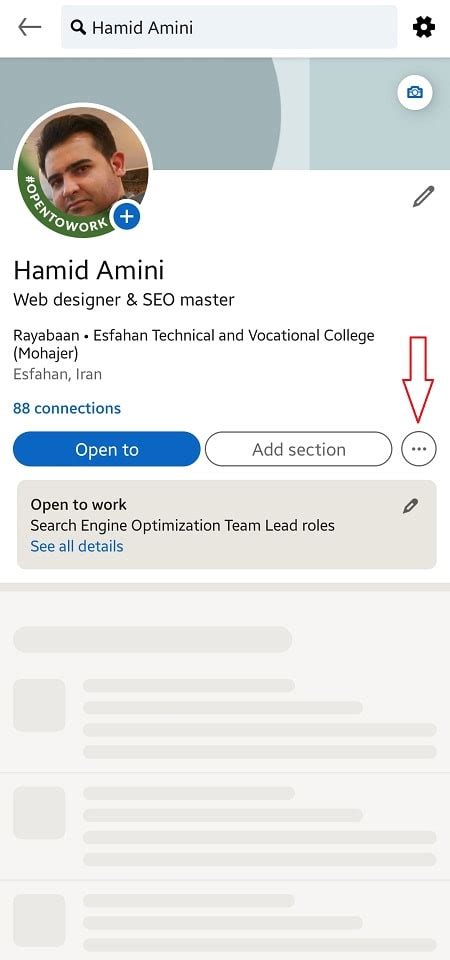 how to get linkedin profile link from app on iphone