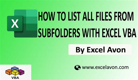 how to get list of files in a folder into excel