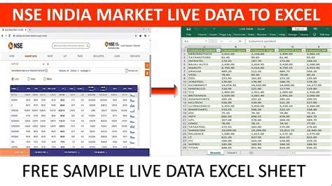 how to get live data from nse in excel