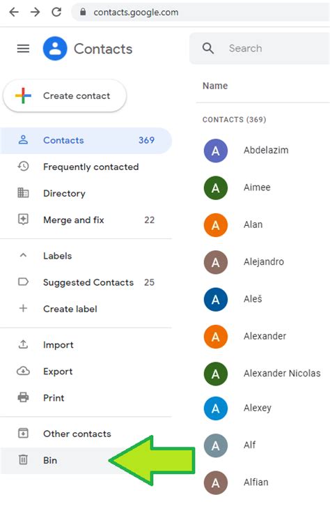 how to get lost contacts from google account