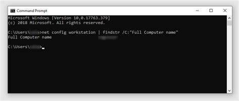 how to get machine name in windows command line
